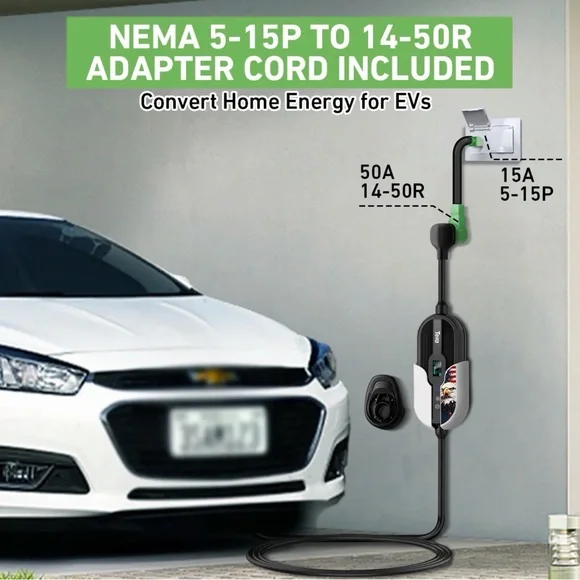 Tera EV Charger Lvl 2 J1772: 32A 240V ETL Certified Dual Use Portable & Wall - Picture 7 of 15